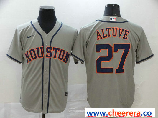 Jose Altuve Houston Astros gray jersey