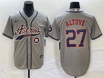 Jose Altuve Houston Astros gray jersey