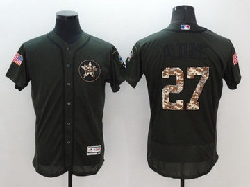 Jose Altuve Houston Astros green Salute To Service jersey