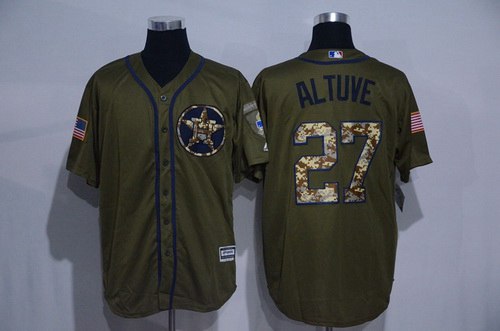 Jose Altuve Houston Astros green Salute To Service jersey