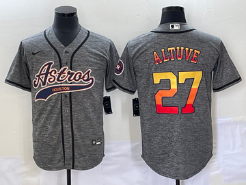 Jose Altuve Houston Astros grey jersey