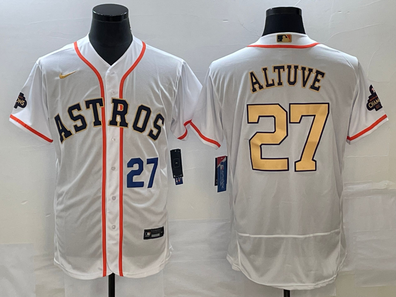Jose Altuve Number Houston Astros white jersey
