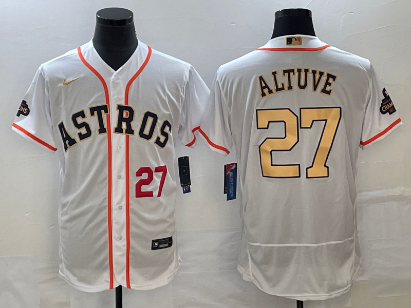 Jose Altuve Number Houston Astros white jersey