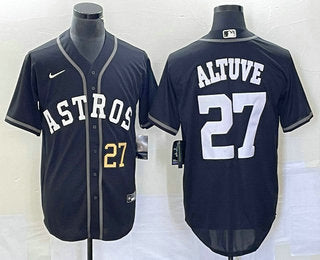 Jose Altuve Number Houston Astros black jersey