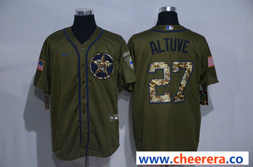 Jose Altuve Houston Astros olive jersey