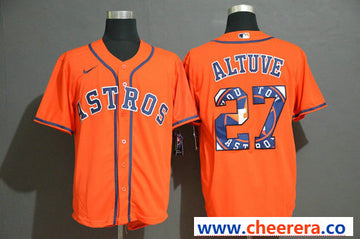 Jose Altuve Houston Astros orange Fashion jersey