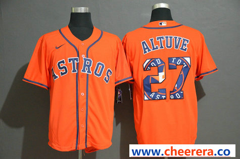 Jose Altuve Houston Astros orange Fashion jersey