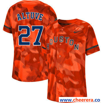 Jose Altuve Houston Astros orange Fashion jersey