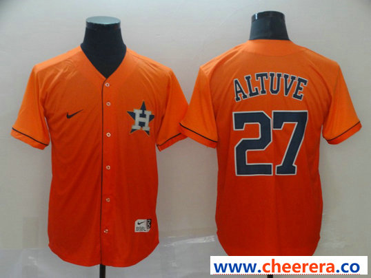 Jose Altuve Houston Astros orange Fashion jersey