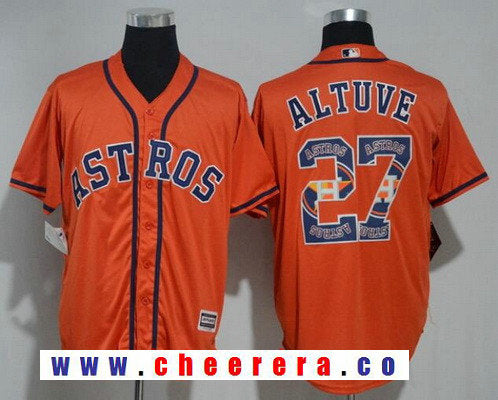 Jose Altuve Houston Astros orange jersey