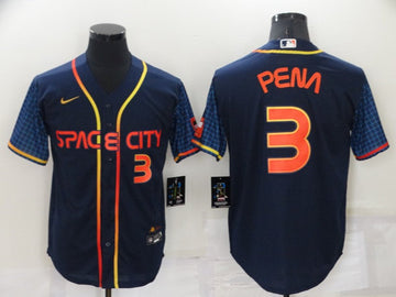 Jeremy Pe Houston Astros navy City Connect jersey