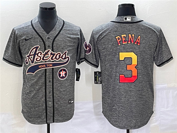 Jeremy Pe Houston Astros gray jersey