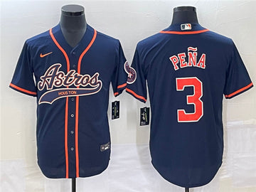 Jeremy Pe Houston Astros navy jersey