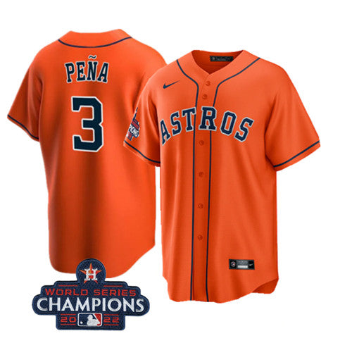 Jeremy Pe Houston Astros orange jersey