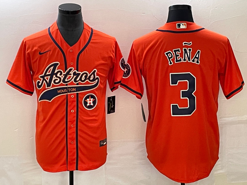 Jeremy Pe Houston Astros orange jersey