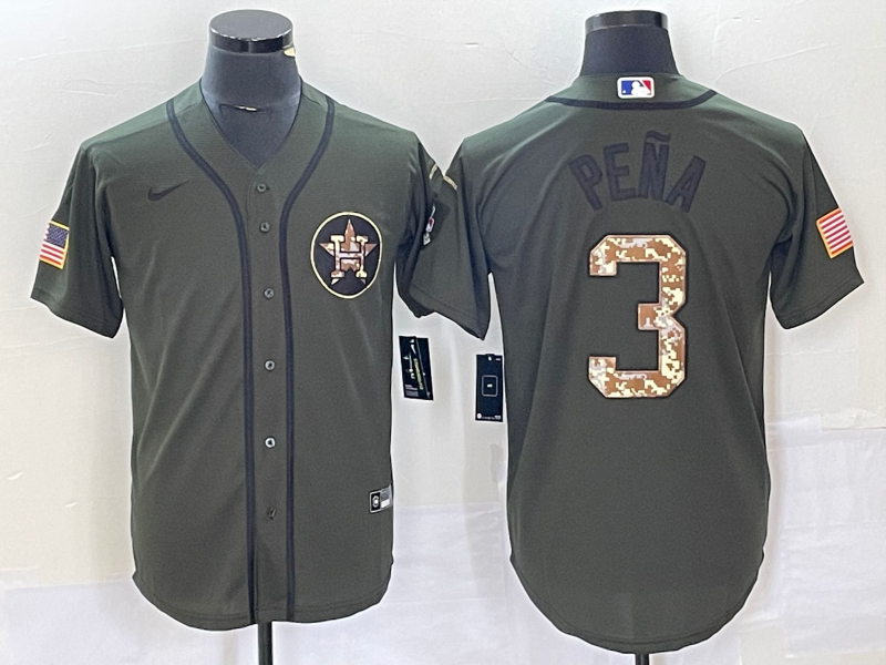 Jeremy Pena Houston Astros green Salute To Service jersey