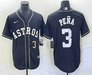 Jeremy Pena Number Houston Astros black jersey