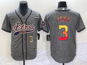 Jeremy Pena Number Houston Astros grey jersey