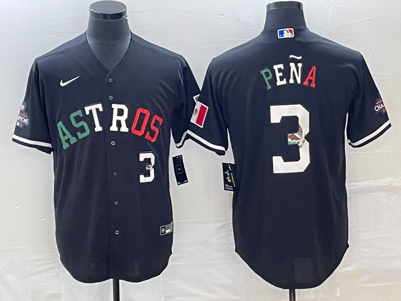Jeremy Pena Number Mexico Houston Astros black jersey