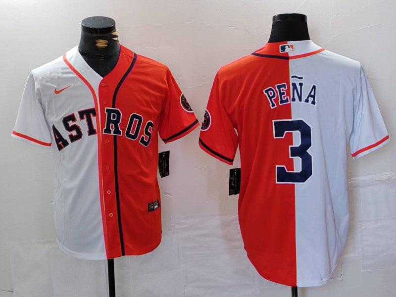 Jeremy Pena Houston Astros white Split jersey