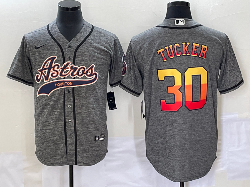 Kyle Tucker Houston Astros grey jersey