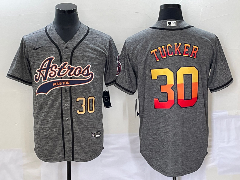 Kyle Tucker Number Houston Astros grey jersey