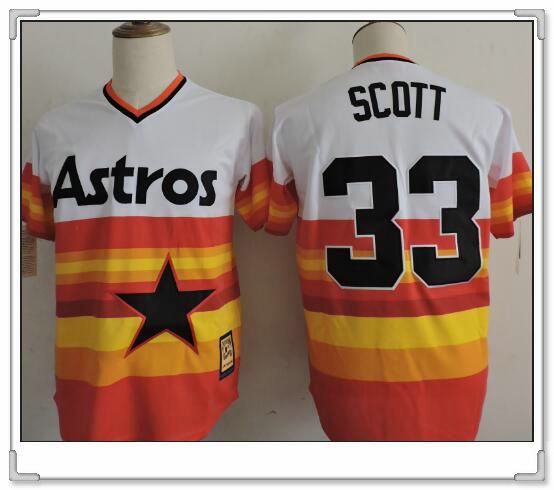 Mike Scott Houston Astros rainbow Cooperstown jersey