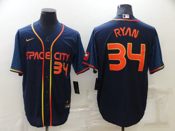 Nolan Ryan Houston Astros navy City Connect jersey
