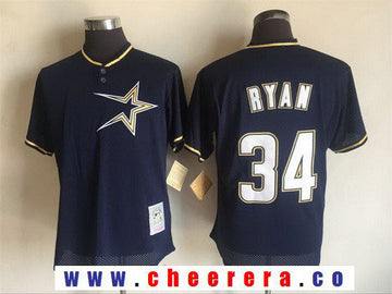 Nolan Ryan Houston Astros navy Throwback jersey