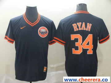 Nolan Ryan Houston Astros navy Throwback jersey