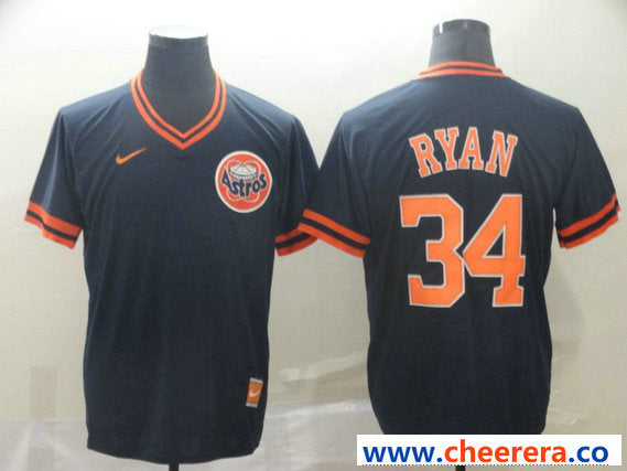 Nolan Ryan Houston Astros navy Throwback jersey
