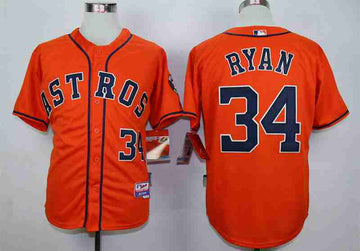 Nolan Ryan Houston Astros orange jersey