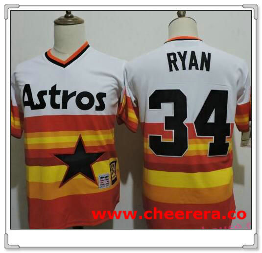 Nolan Ryan Houston Astros rainbow Cooperstown jersey