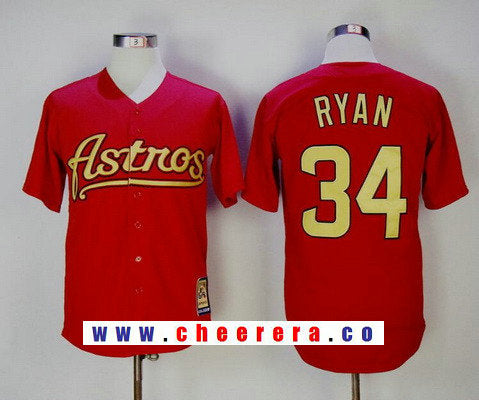 Nolan Ryan Houston Astros red Cooperstown jersey