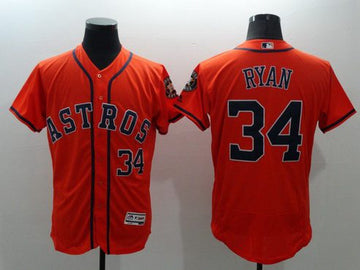Nolan Ryan Houston Astros orange jersey