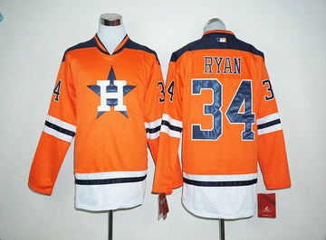 Nolan Ryan Houston Astros orange jersey