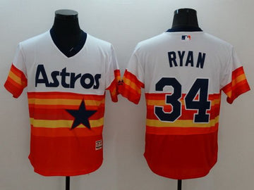 Nolan Ryan Houston Astros orange jersey