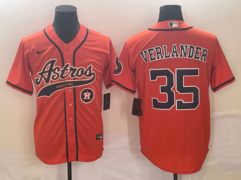 Justin Verlander Houston Astros orange jersey