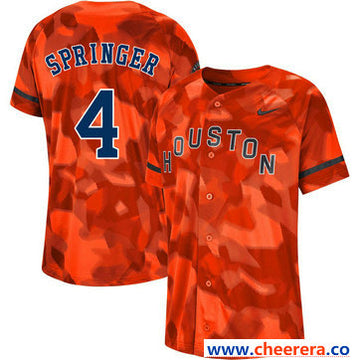 George Springer Houston Astros orange Fashion jersey