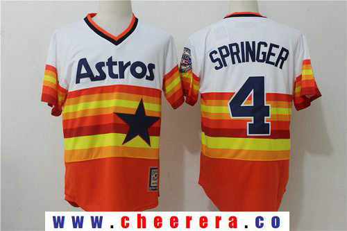 George Springer Houston Astros orange Cooperstown jersey