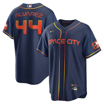 Yordan Alvarez Houston Astros navy City Connect jersey