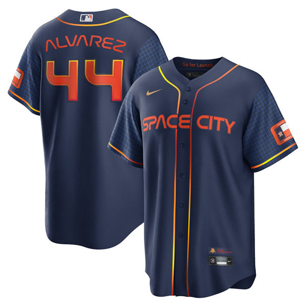 Yordan Alvarez Houston Astros navy City Connect jersey