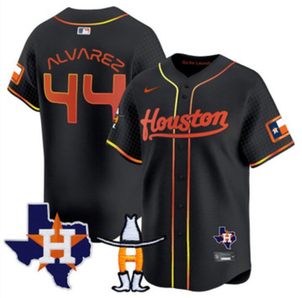 Yordan Alvarez Houston Astros black jersey