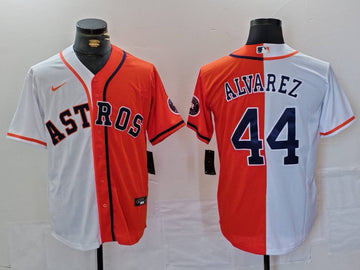 Yordan Alvarez Houston Astros white Split jersey