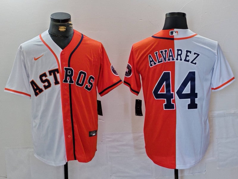 Yordan Alvarez Houston Astros white Split jersey