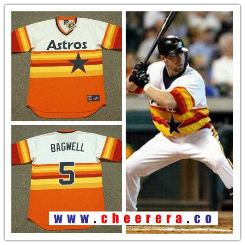 Jeff Bagwell Houston Astros rainbow Throwback jersey
