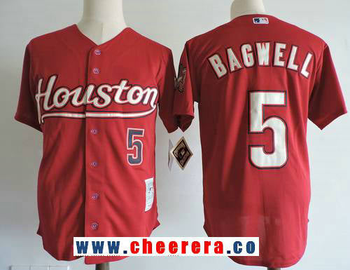 Jeff Bagwell Houston Astros red Throwback jersey