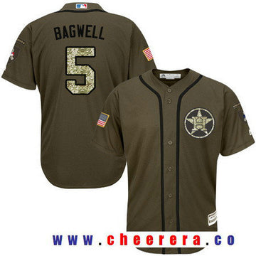 Jeff Bagwell Houston Astros green Salute To Service jersey