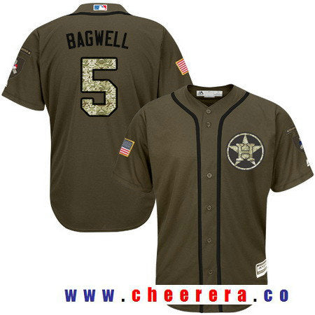 Jeff Bagwell Houston Astros green Salute To Service jersey