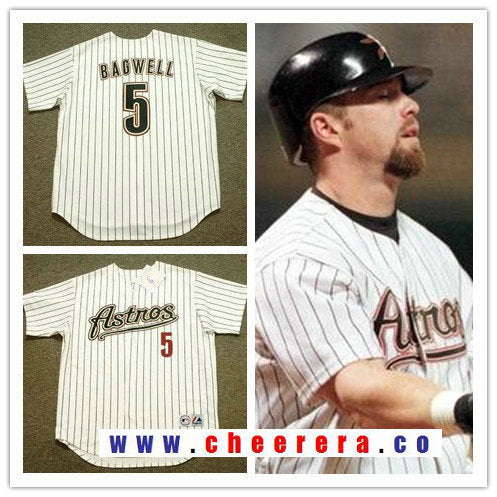 Jeff Bagwell Houston Astros white Throwback jersey